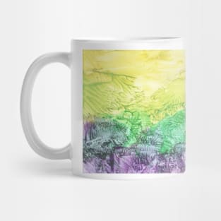 Bright landscape, nature. Encaustic wax art. Painting drawing Mug
